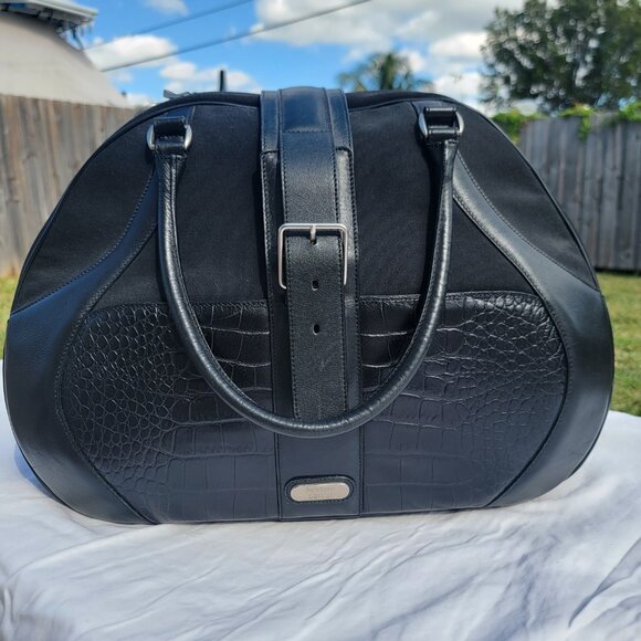 Share Alexander Mcqueen X Samsonite Black Label Black Travel Overnight Bag - Picture 1 of 15